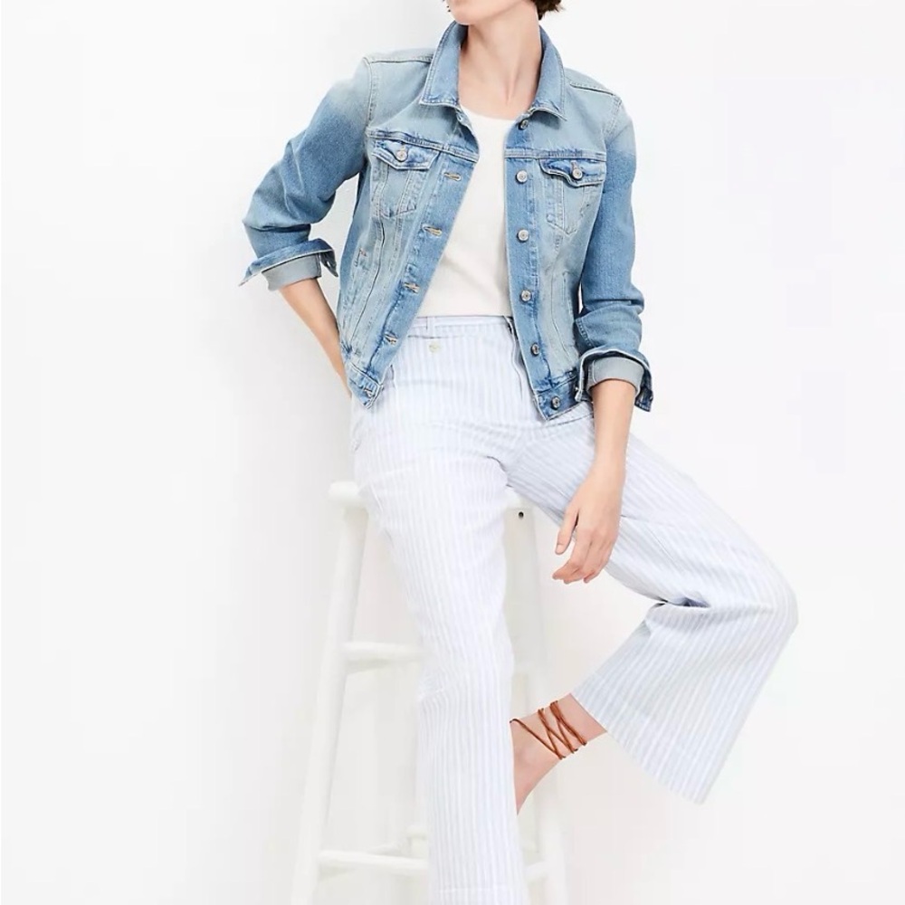 LOFT Classic Blue Denim Jacket - Picture 2 of 3